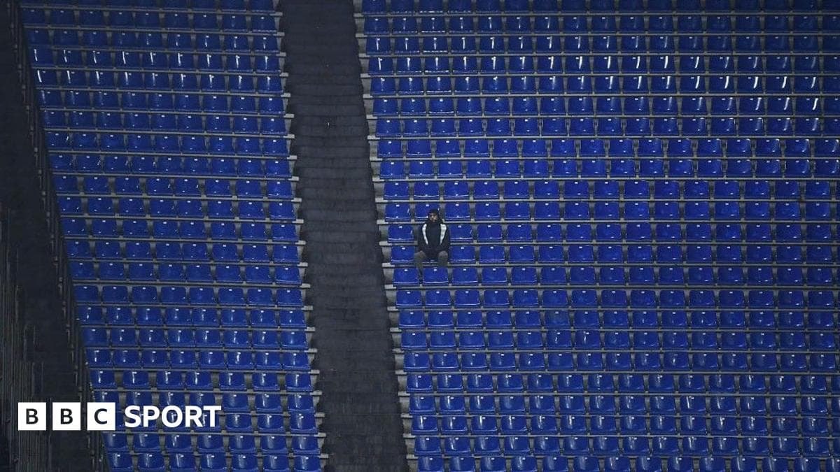 Why are Lazio playing in a near-empty stadium?