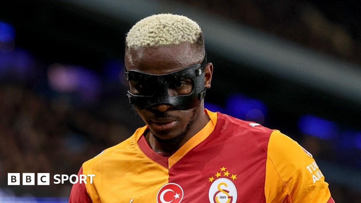 Why does Galatasaray's Osimhen wear a mask?