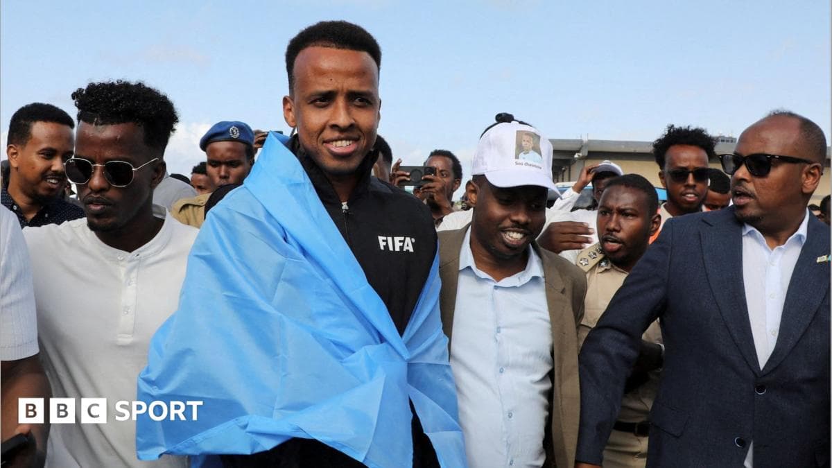 Banned referee Artan arrives home in Somalia
