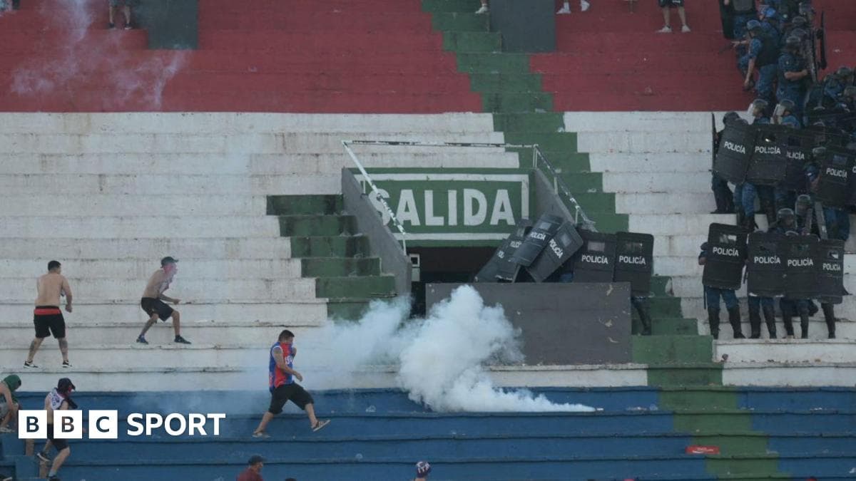 Police fire rubber bullets and detain dozens as Paraguay derby abandoned